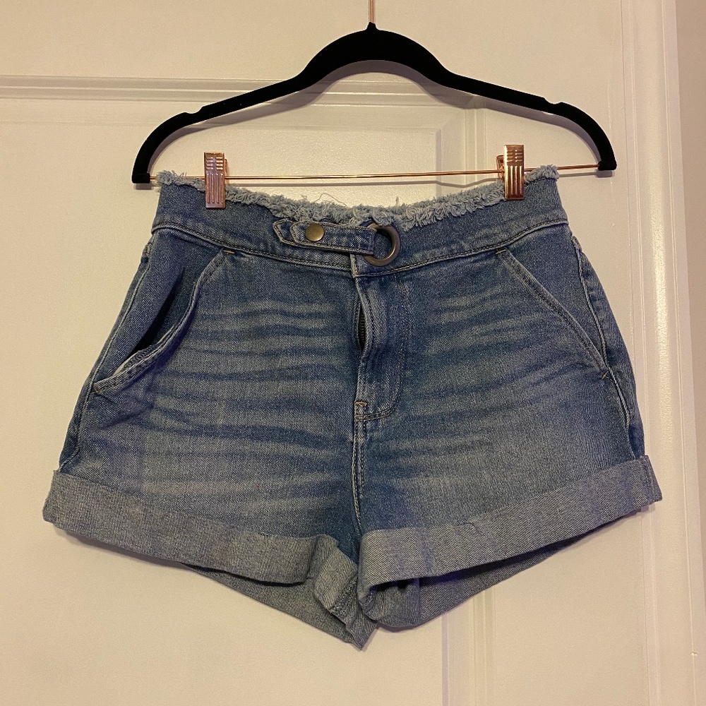 High Waited Denim Mom Shorts